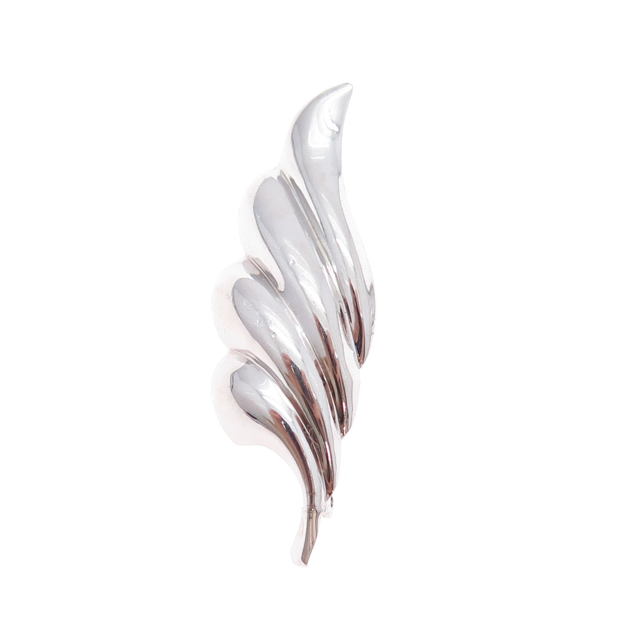 BEAU 925 Sterling Silver Vintage Modernist Wing Pin Brooch