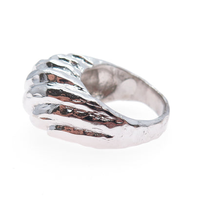 ESPO JOSEPH ESPOSITO 925 Sterling Silver Vintage Ribbed Dome Ring Size 9