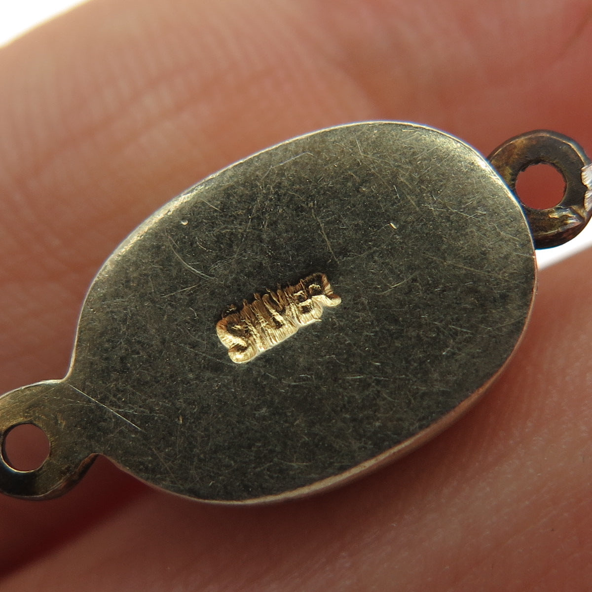 925 Sterling Silver Gold Plated Antique Bracelet / Necklace Flower Box Lock