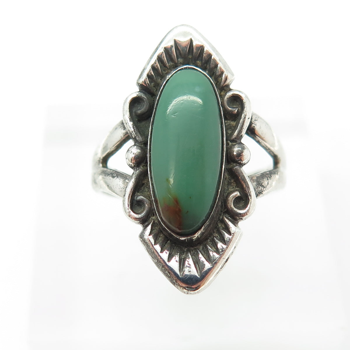 BELL TRADING POST Old Pawn 925 Sterling Silver Royston Turquoise Ring Size 7.75