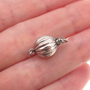 925 Sterling Silver Vintage Bracelet / Necklace Ball Box Lock Clasp