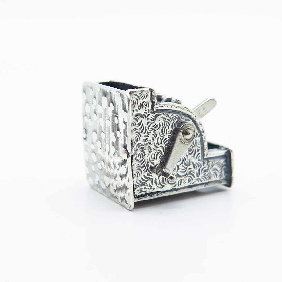 925 Sterling Silver Vintage BEAU Slot Machine For Good Luck Charm Pendant
