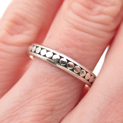 Sidney Evan 925 Sterling Silver Vintage Dotted All Around Band Ring Size 5.75