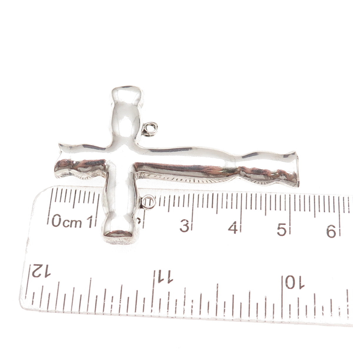 Terry Mayer 925 Sterling Silver Vintage Cross Religious Oxidized Slide Pendant