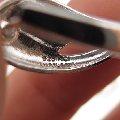 925 Sterling Silver Modernist Hoop Earrings