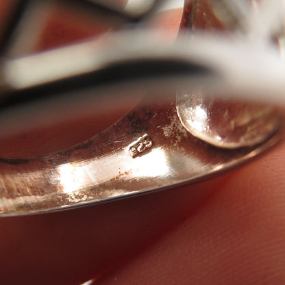 925 Sterling Silver Vintage Cage Ring Size 8.25