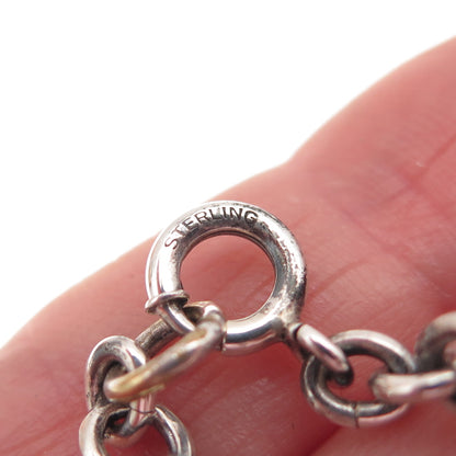 Paul Arviso Navajo Old Pawn Sterling Silver 2-Tone Vintage Floral Necklace 14"