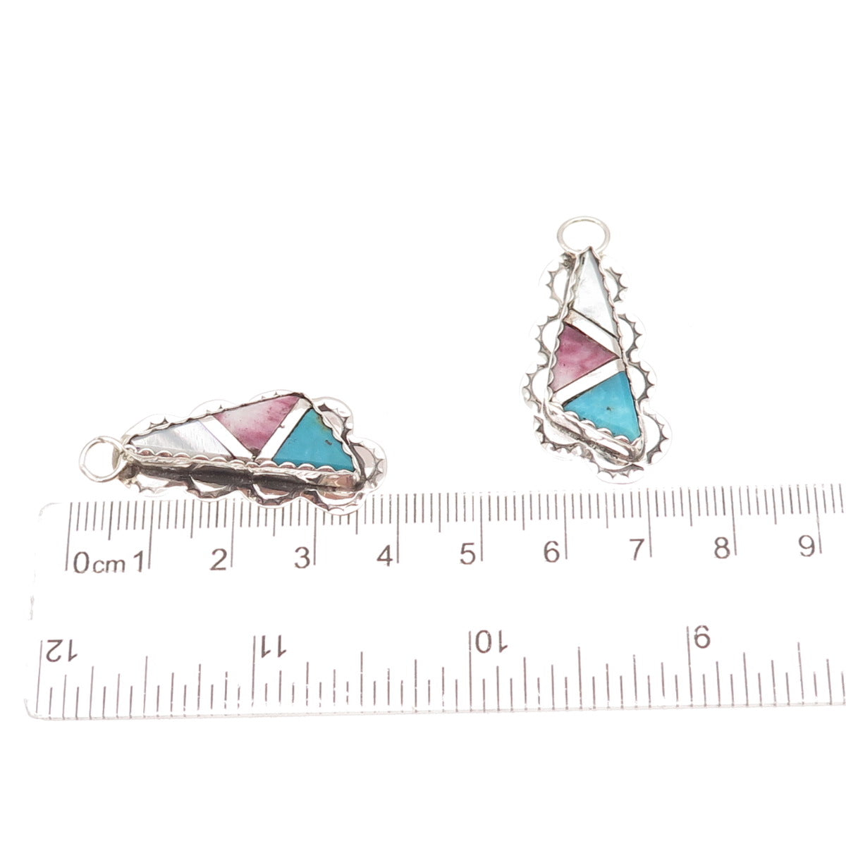 Orlando Crespin Kewa Old Pawn Sterling Silver Vintage Multi-Gem Jacket Earrings