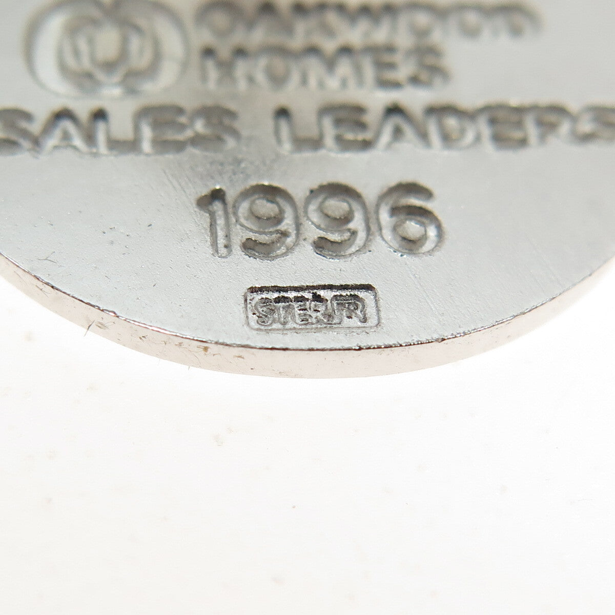 925 Sterling Silver Vintage 1996 Oakwood Homes Sales Leaders Award Lapel Pin
