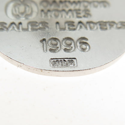 925 Sterling Silver Vintage 1996 Oakwood Homes Sales Leaders Award Lapel Pin