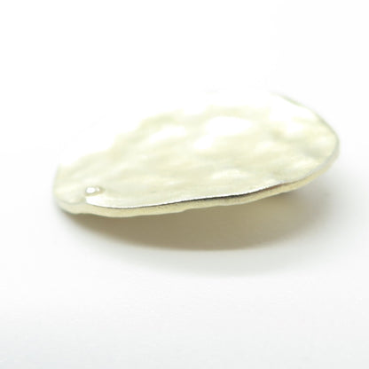 925 Sterling Silver Gold Plated Real Round-Cut Diamond Hammered Pendant