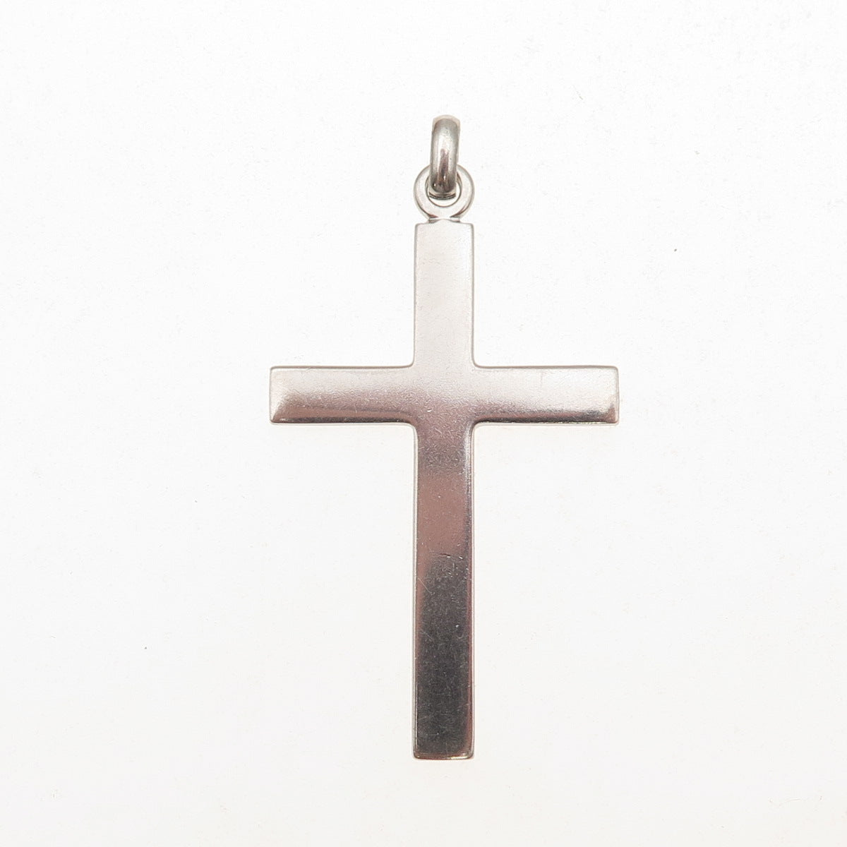 Marathon 925 Sterling Silver Vintage Prayer Cross Oxidized Charm Pendant