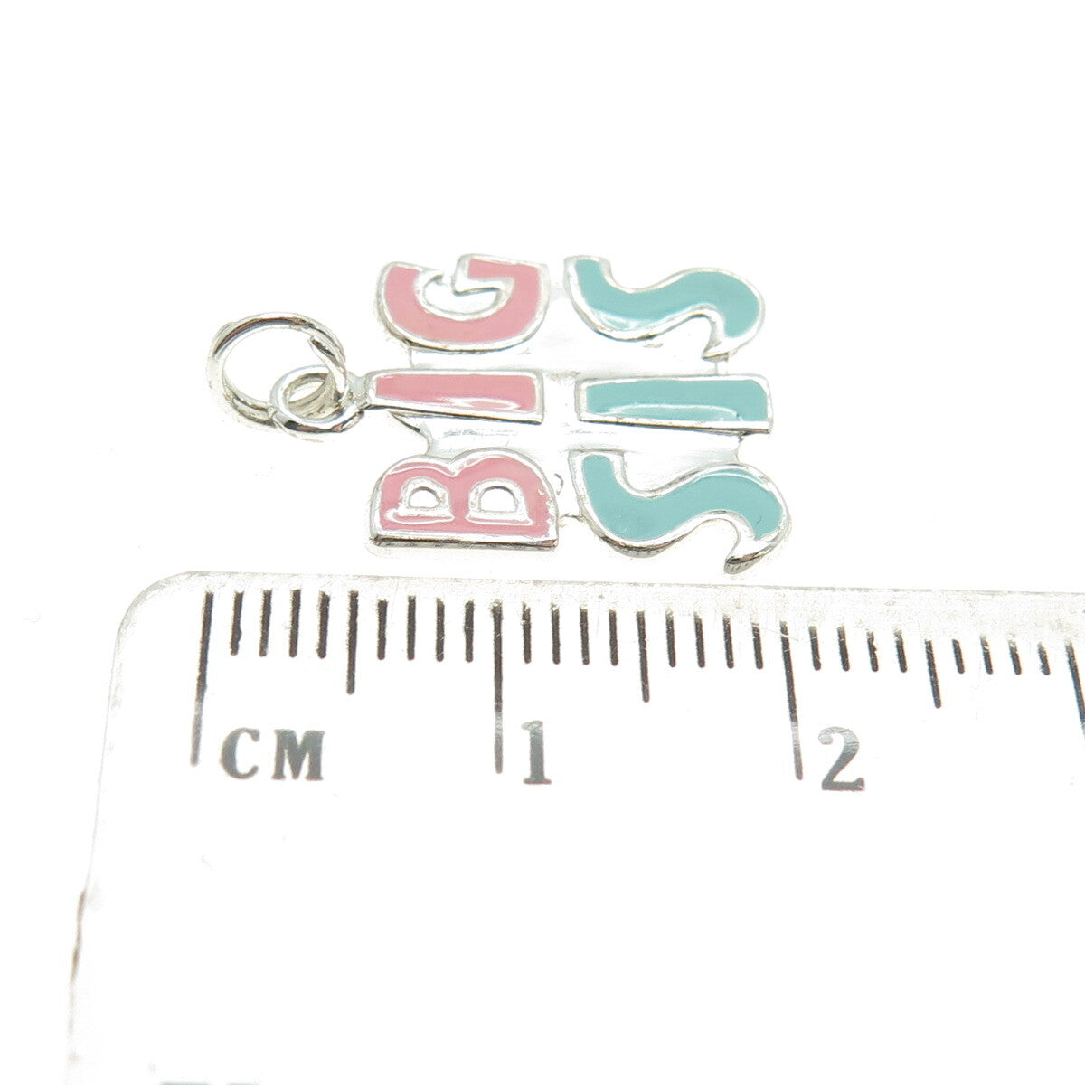 925 Sterling Silver Enamel "Big Sis" Charm Pendant