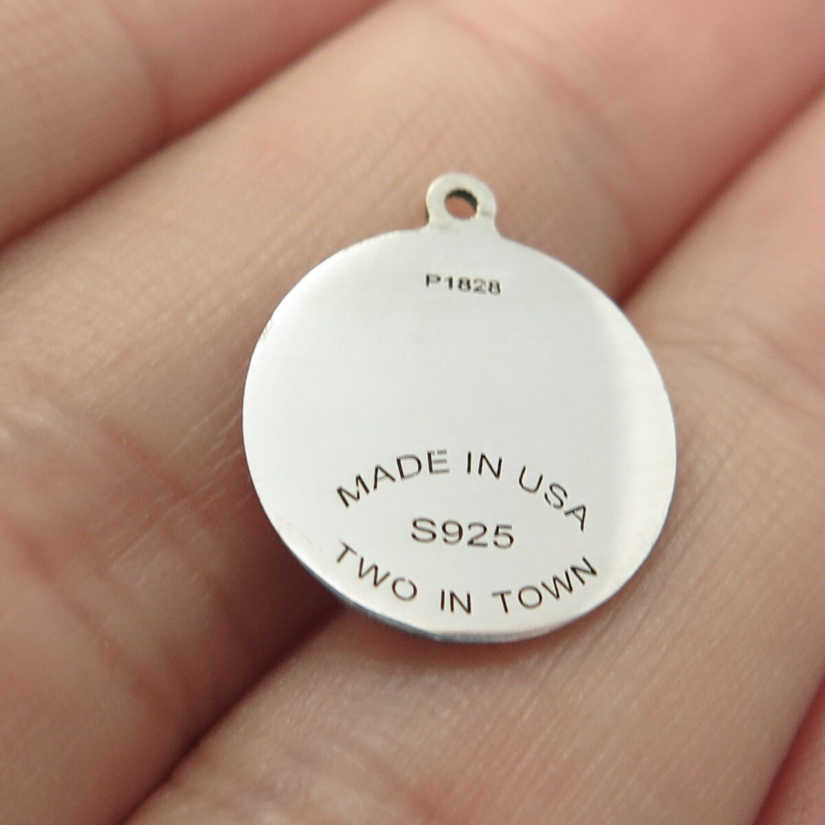 925 Sterling Silver USA Two In Town Horse Pendant