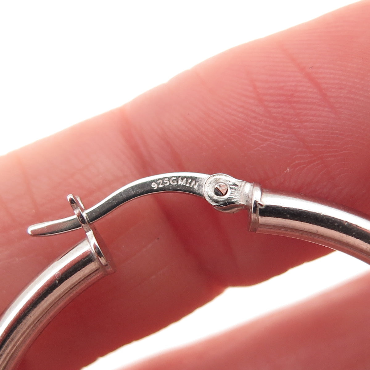 925 Sterling Silver Tube Hoop Earrings
