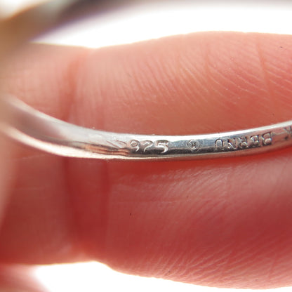 KATHY K. BERNU 925 Sterling Silver Vintage Modernist Heart Ring Size 7.5