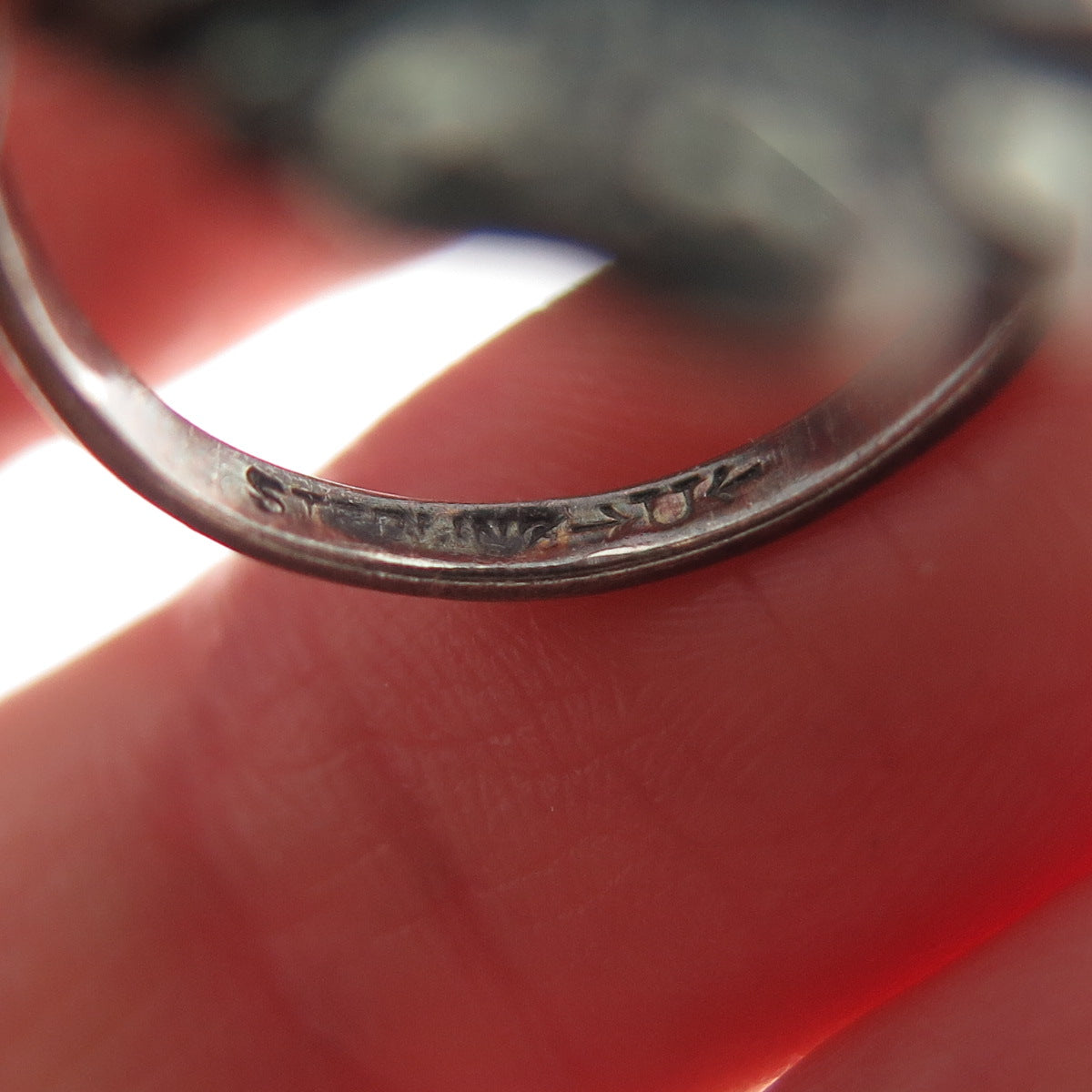 UNCAS Sterling Silver Antique Art Deco Real Black Onyx Marcasite Ring Size 2.75