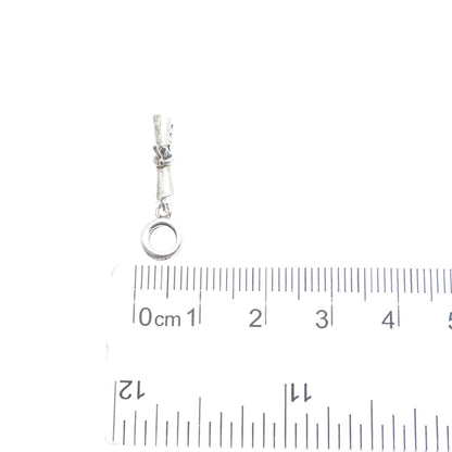 CHAMILIA 925 Sterling Silver 2015 Graduation Diploma Scroll Dangle Charm