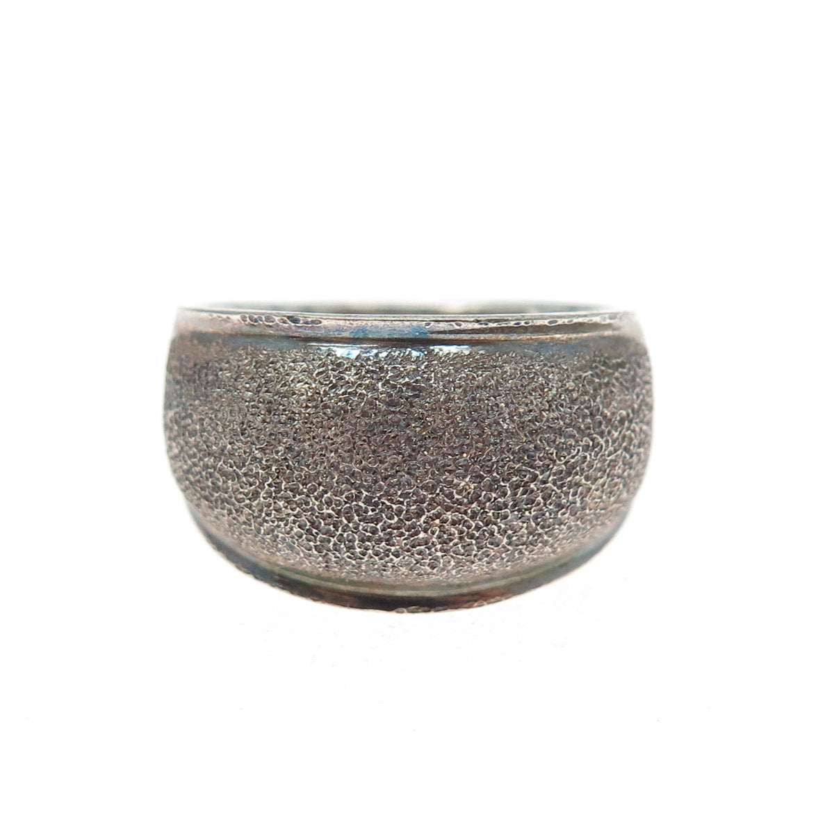 CHARLES WINSTON Sterling Silver Vintage Diamond-Illusion Oxidized Ring Size 8.25