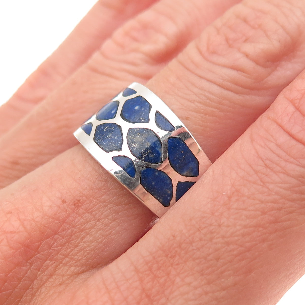 Metropolitan Museum of Art 925 Sterling Silver Vintage Real Lapis Ring Size 7