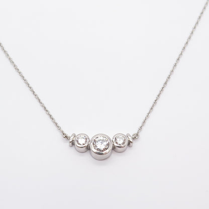 925 Sterling Silver C Z Prince-of-Wales Chain Necklace 16''