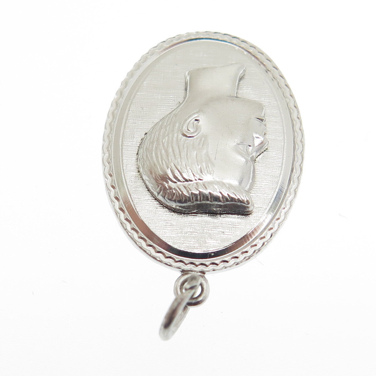 GRIFFITH & SONS CO. 925 Sterling Silver Antique Art Deco Boy Profile Pendant