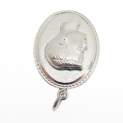 GRIFFITH & SONS CO. 925 Sterling Silver Antique Art Deco Boy Profile Pendant