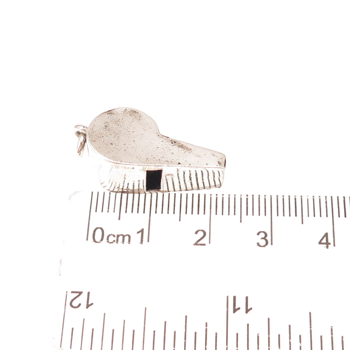 925 Sterling Silver Vintage Whistle 3D Charm Pendant