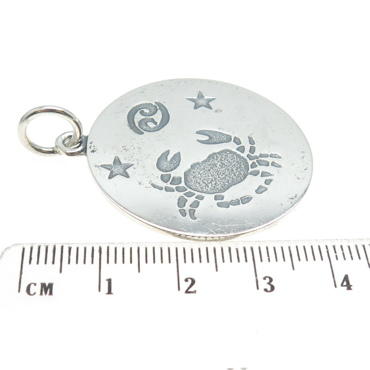 CHARLES THOMAE 925 Sterling Silver Vintage Cancer Zodiac Sign Pendant