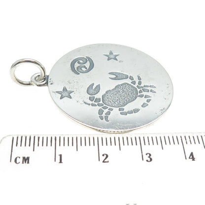 CHARLES THOMAE 925 Sterling Silver Vintage Cancer Zodiac Sign Pendant