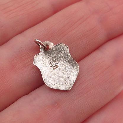Fritz Reu & Co. 800 Silver Vintage Enamel Einbeck Mini Charm Pendant