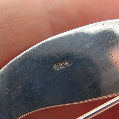 925 Sterling Silver Vintage Modernist Pin Brooch