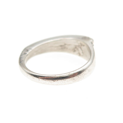 Old Pawn 925 Sterling Silver Vintage Southwestern Turquoise Tribal Ring Size 6.5