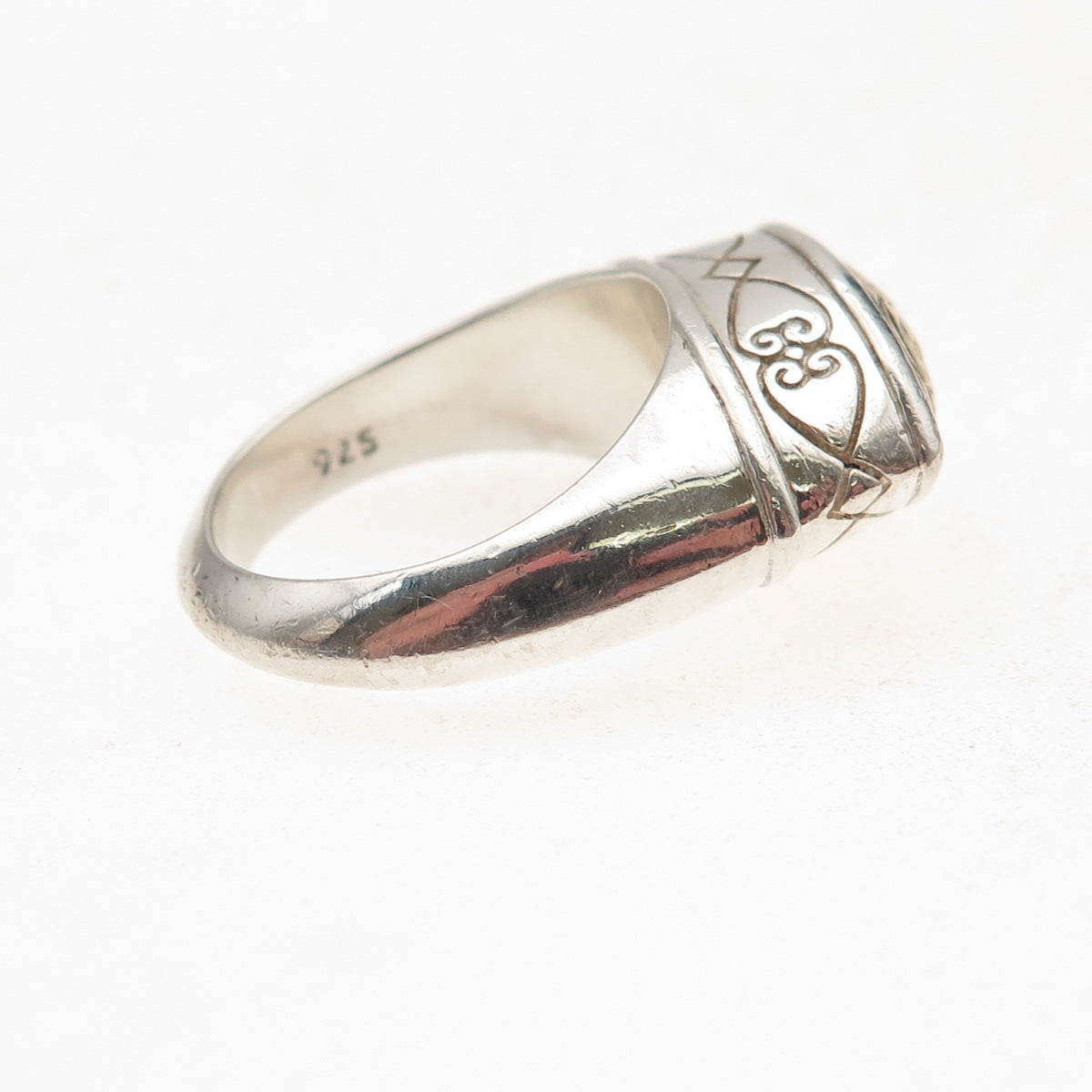 Brighton 925 Sterling Silver 2-Tone Vintage Infinity Heart Ring Size 8