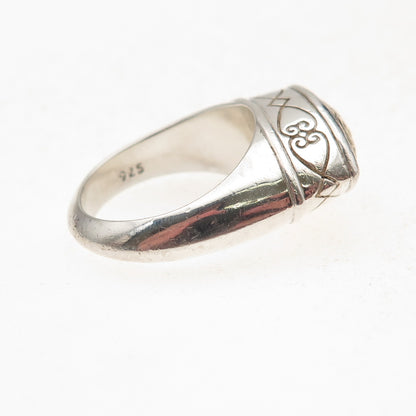 Brighton 925 Sterling Silver 2-Tone Vintage Infinity Heart Ring Size 8