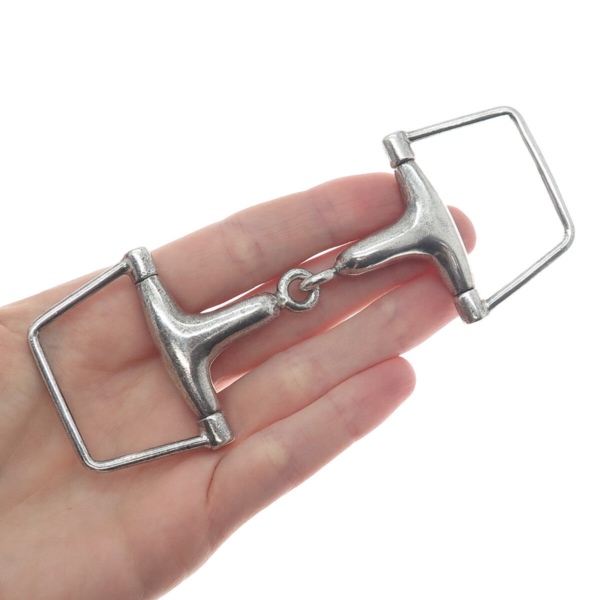 PAT AREIAS 925 Sterling Silver Vintage Snaffle Bit Belt Buckle