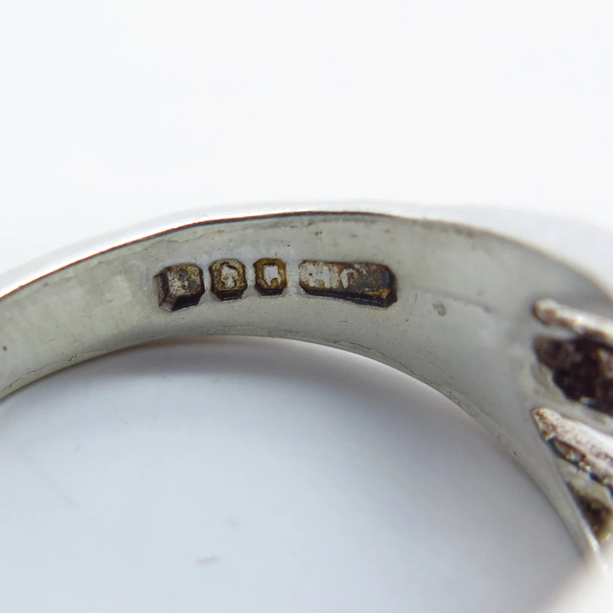 925 Sterling Silver Vintage Dublin The Jewellery House Modernist Ring Size 6.5