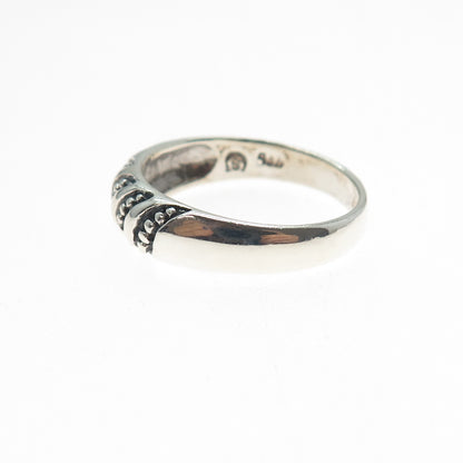 925 Sterling Silver Vintage Granulated Oxidized Ring Size 8.75