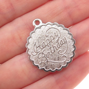 Lamode 925 Sterling Silver Vintage Happy Birthday Charm Pendant