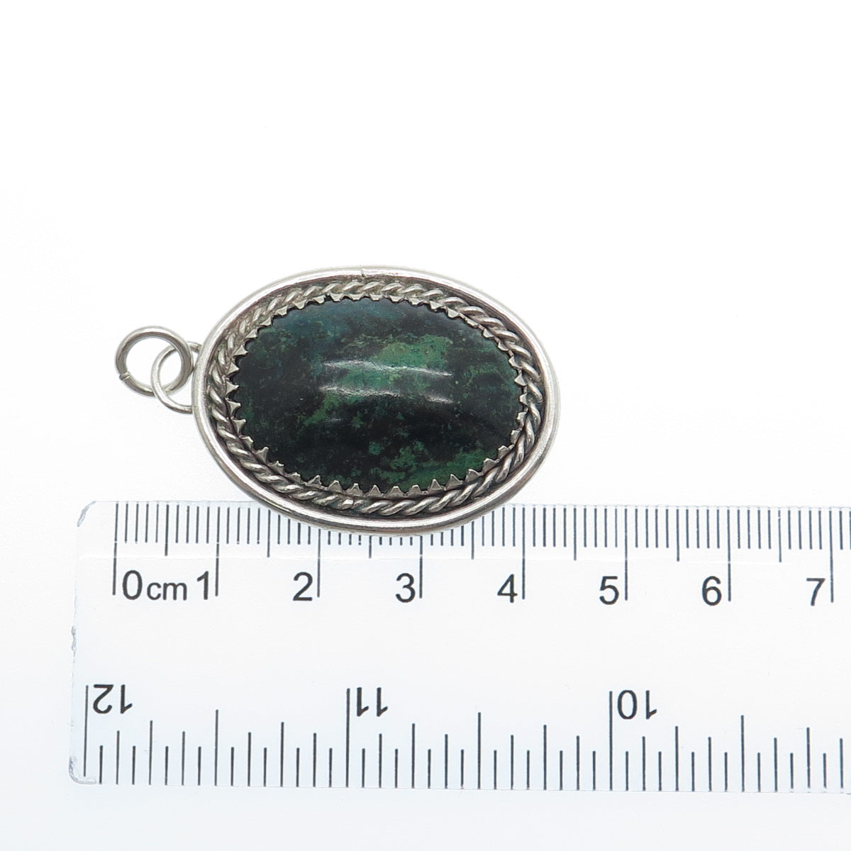 JOHN HORNBECK Old Pawn 925 Sterling Silver Southwestern Real Azurite Pendant