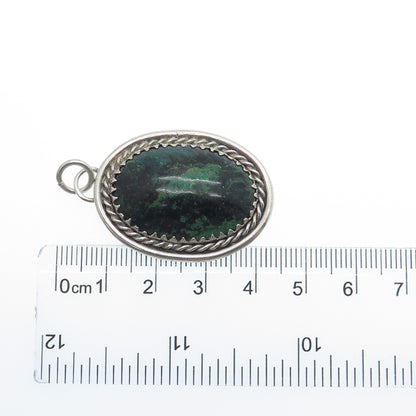 JOHN HORNBECK Old Pawn 925 Sterling Silver Southwestern Real Azurite Pendant