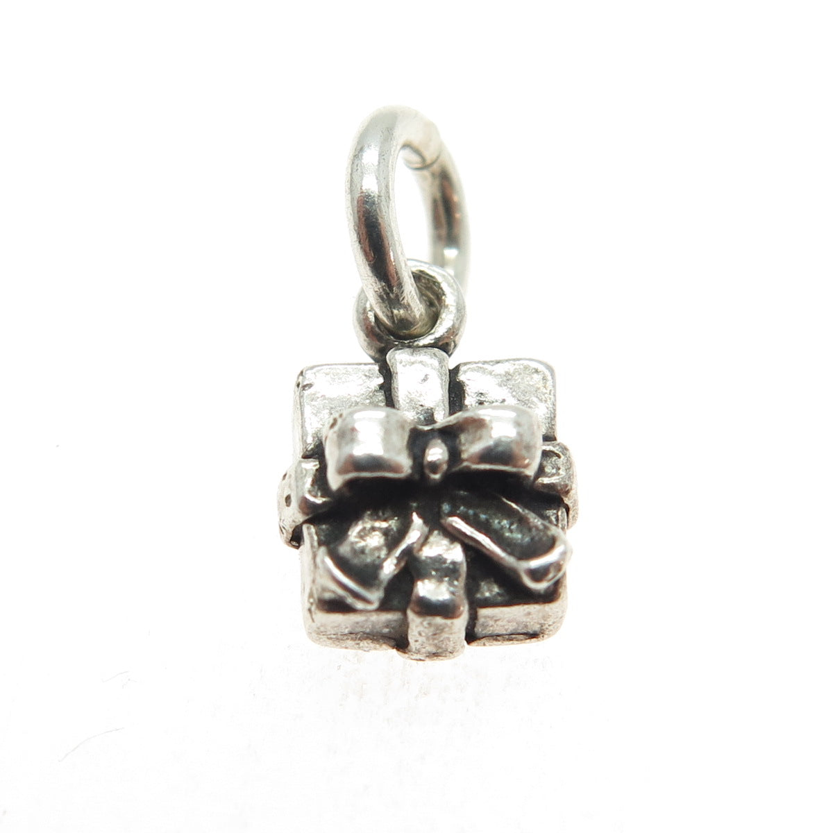 SUN WEST Sterling Silver Vintage Birthday Gift Box Oxidized Minimalist Pendant