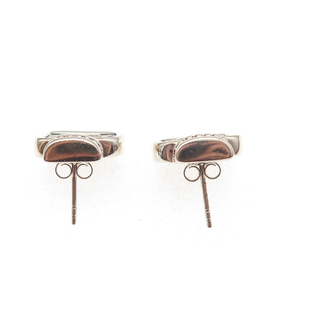 Ecclissi 925 Sterling Silver Vintage Pegasus Oxidized Earrings