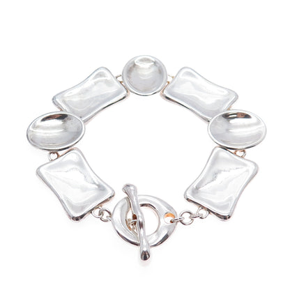 ROBERT LEE MORRIS 925 Sterling Silver Vintage Modernist Bracelet 6.5"