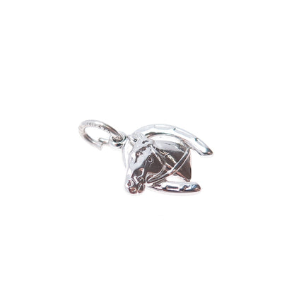 J.M. FISHER 925 Sterling Silver Vintage Horse Shoe Club Mini Charm Pendant