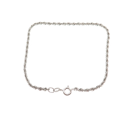 Danecraft 925 Sterling Silver Vintage Twisted Rope Link Bracelet 8"