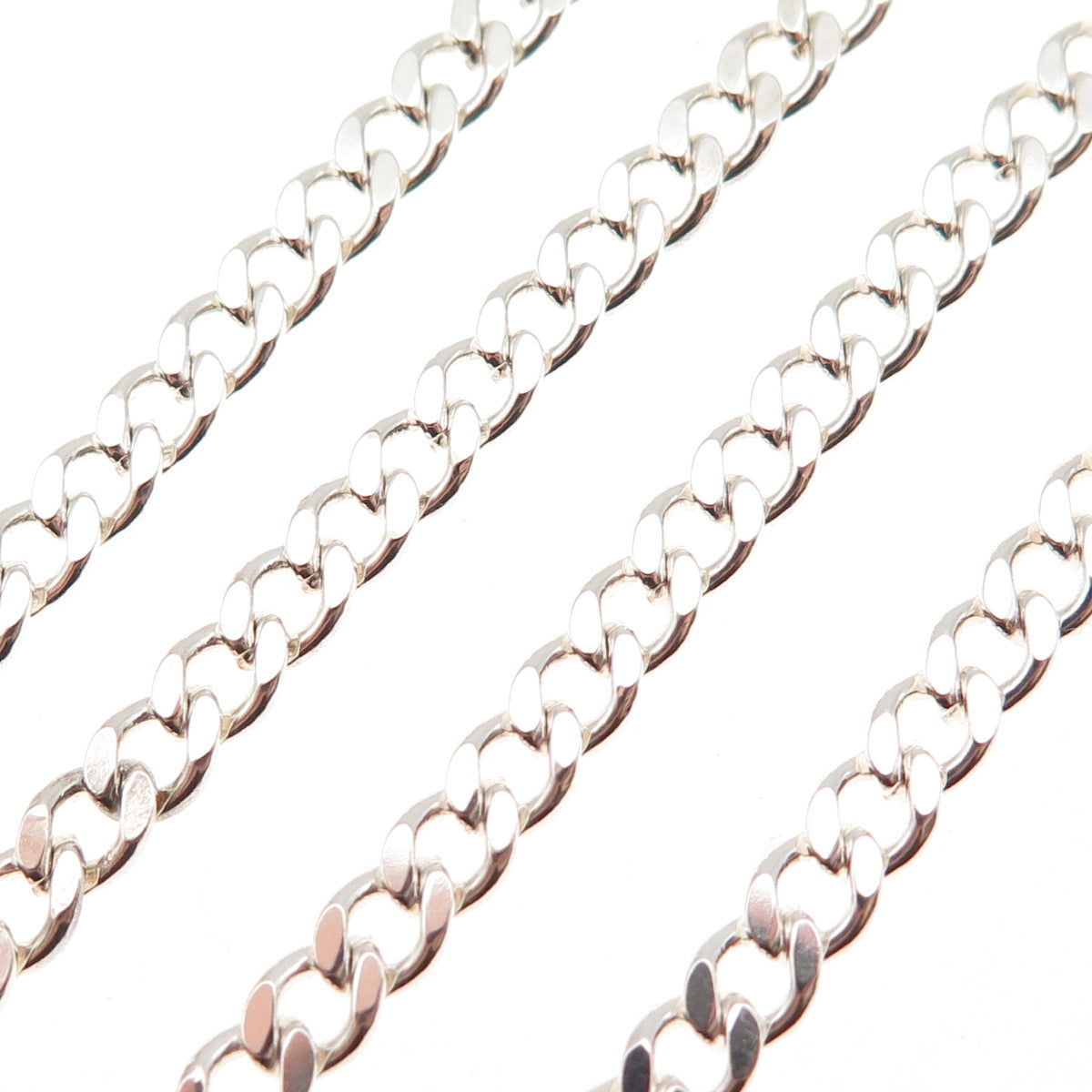 925 Sterling Silver Italy Curb Chain Necklace 18"