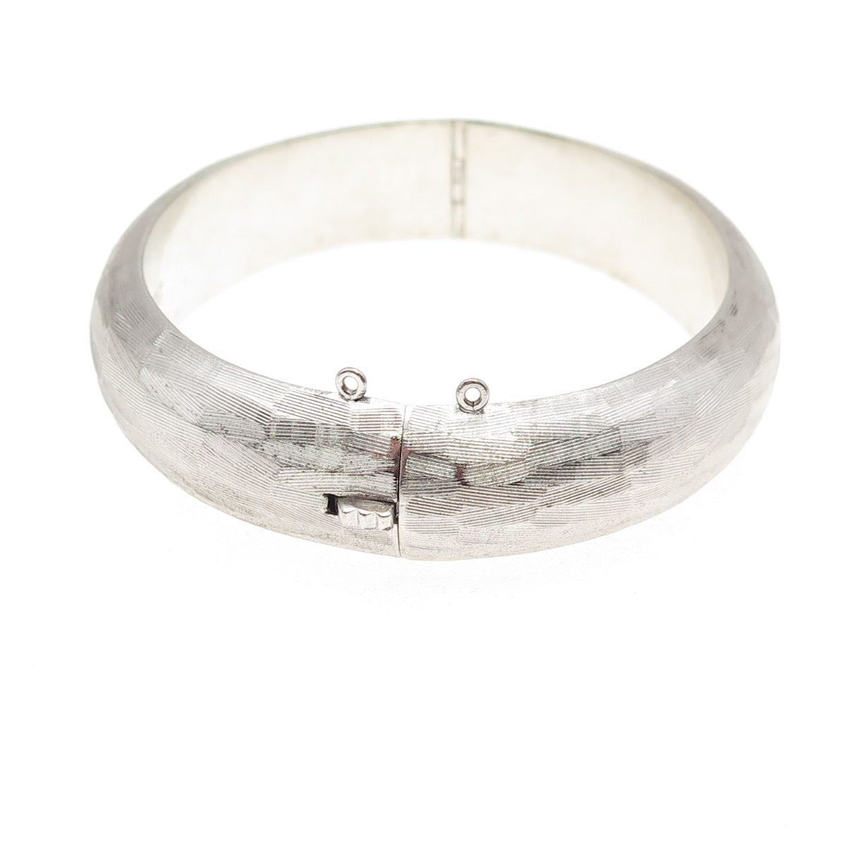 Hayward 925 Sterling Silver Vintage Brushed Bangle Bracelet 7"
