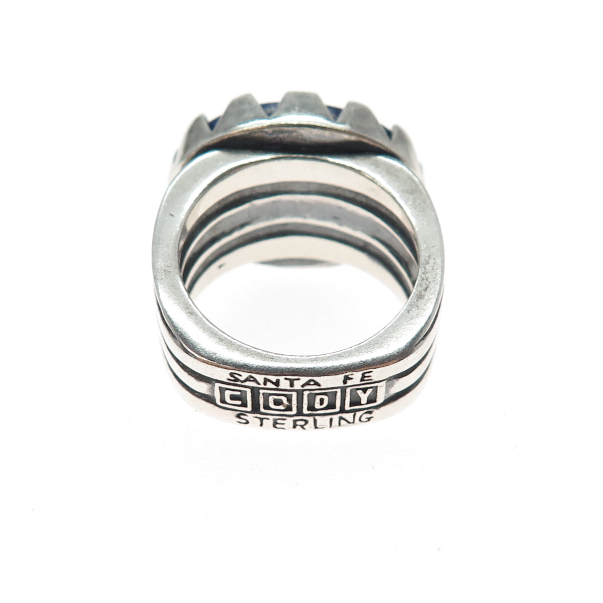CODY Santa Fe 925 Sterling Silver Vintage Real Lapis Lazuli Ring Size 8.25