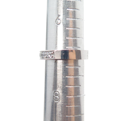 925 Sterling Silver Round-Cut C Z Half Eternity Band Ring Size 7